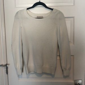 Banana Republic Creme Knit Sweater Sequin Pads